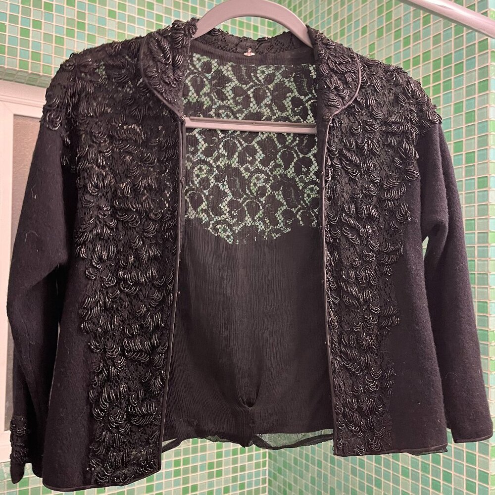 Vintage Beaded Petit Sweater/Cover